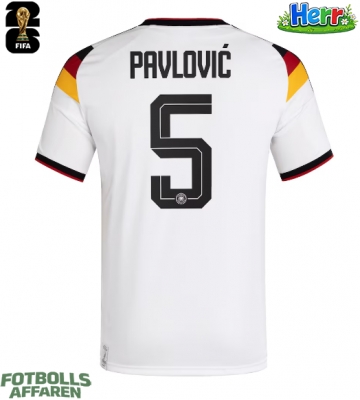 Tyskland Aleksandar Pavlovic #5 Hemmatröja VM 2026 Kortärmad